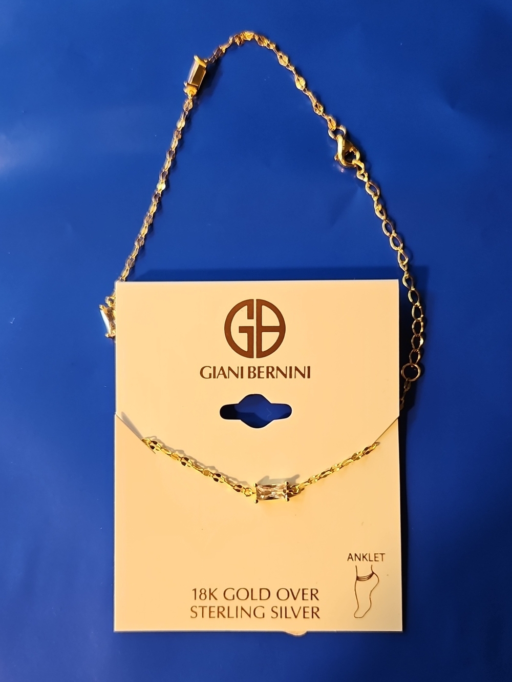 Giani Bernini Gold Over Sterling Silver CZ Anklet Bracelet 9 + 2